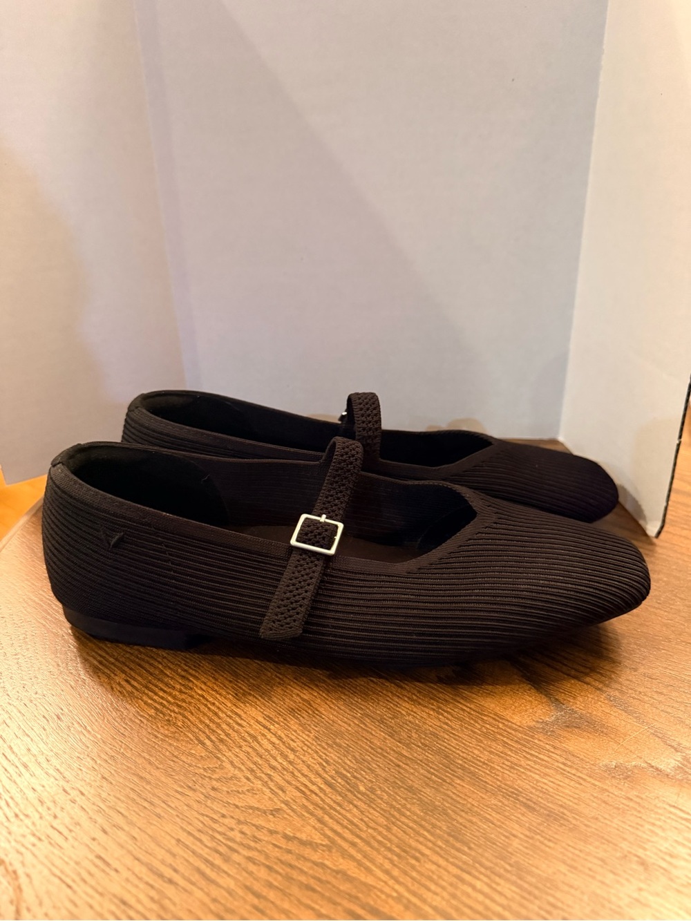 VIVAIA black square-toe Margot Mary Janes. Size 41 or US size 9.5